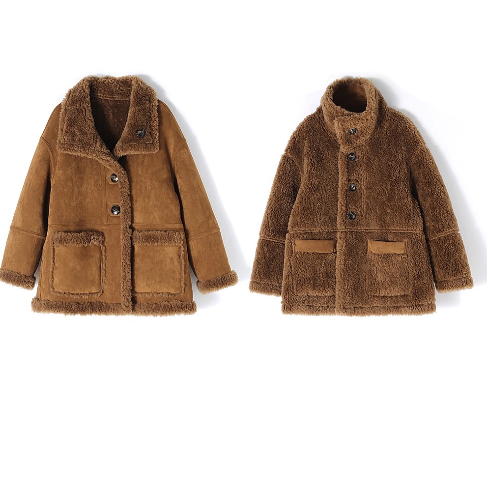 【AMI】定制羊毛大口袋双面可穿外套