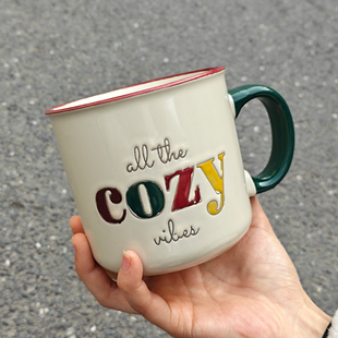 食魔师字母陶瓷马克杯尾货清仓处理大容量办公室水杯咖啡杯 600ML