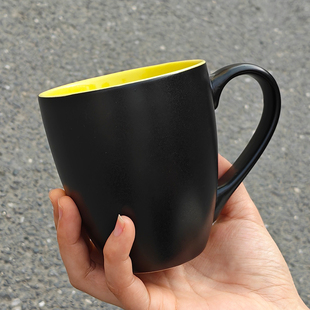 食魔师简约陶瓷马克杯尾货清仓处理家用大容量喝水杯咖啡杯 400ML