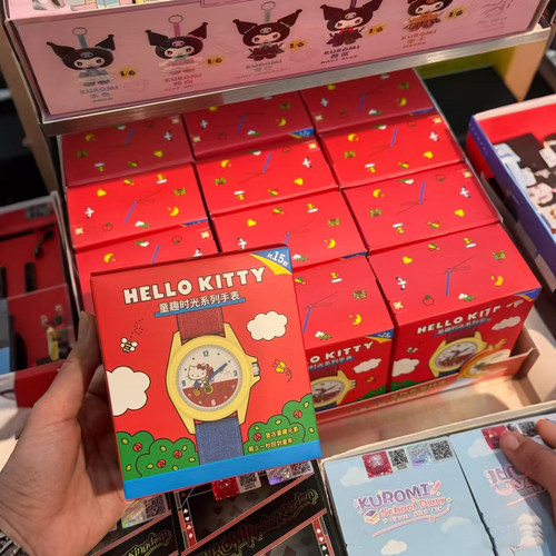 萌趣三丽鸥hellokitty童趣时光手表盲盒KT猫手表送闺蜜生日礼物