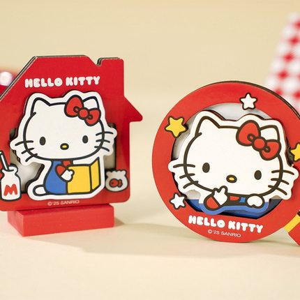 卡通凯蒂猫系列木质冰箱贴HelloKitty装饰贴女孩萌趣公仔图案贴