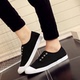 一脚蹬懒人鞋 男鞋 黑色布鞋 男士 百搭透气小白鞋 平底休闲鞋 子男潮鞋