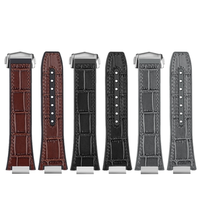 适配万国工程师真皮表带男橡胶底