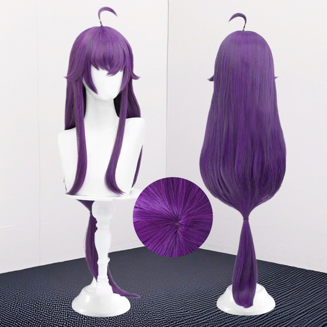 thumbnail for King Xi Shi Guixu Dream Performance Cos Wig Purple Long Hair Artificial Scalp