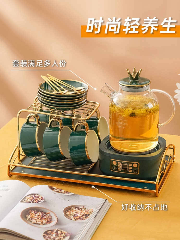 轻奢家用咖啡杯子高档精致喝茶泡茶下午茶茶具套装玻璃煮水果茶壶