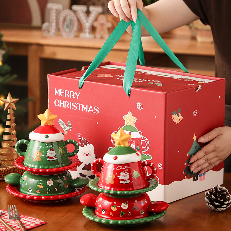 圣诞餐具套装家用陶瓷碗盘碗具家用2026新款高颜值餐盘圣诞节礼物,餐饮具,碗,淘宝优惠券,粉丝福利购,淘宝优惠卷