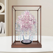 透明亚克力展示盒子适用拼酷凤冠收纳盒点翠凤冠粉黛凤冠万工花轿防尘罩盒子青羽冠收纳盒