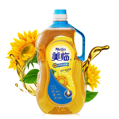 美临 食用油桶装5L家用压榨葵花籽油剥壳去皮压榨植物油 - 封面