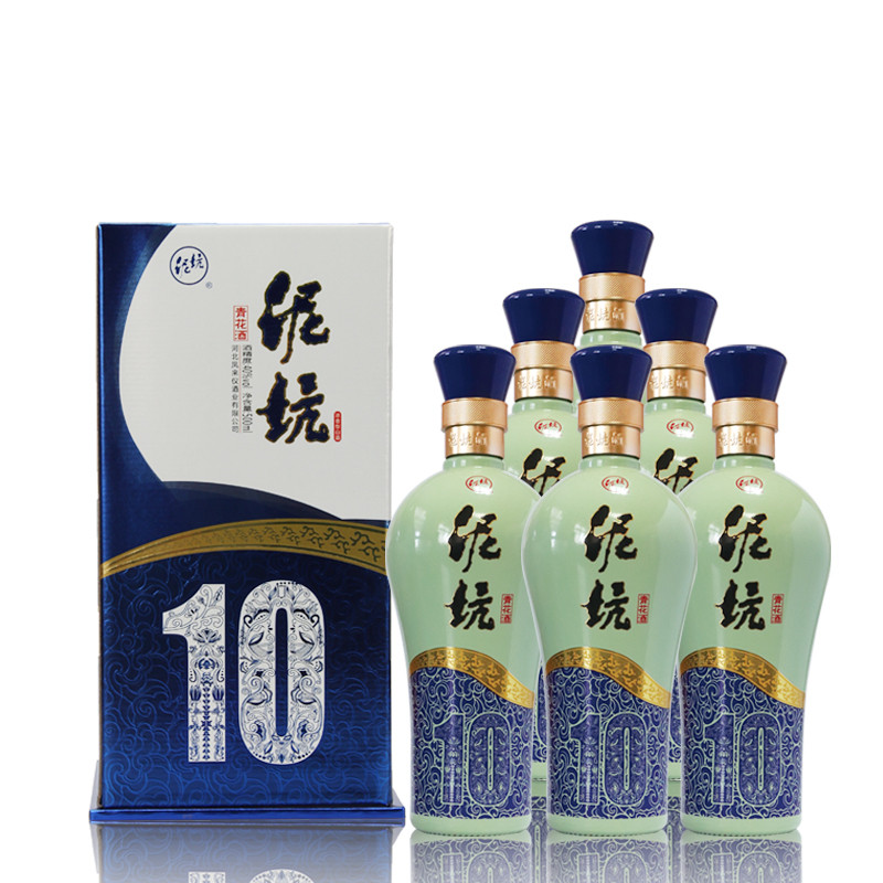 泥坑 浓香型白酒40度青花10  粮食酒整箱500ml*6瓶装河北邢台特产