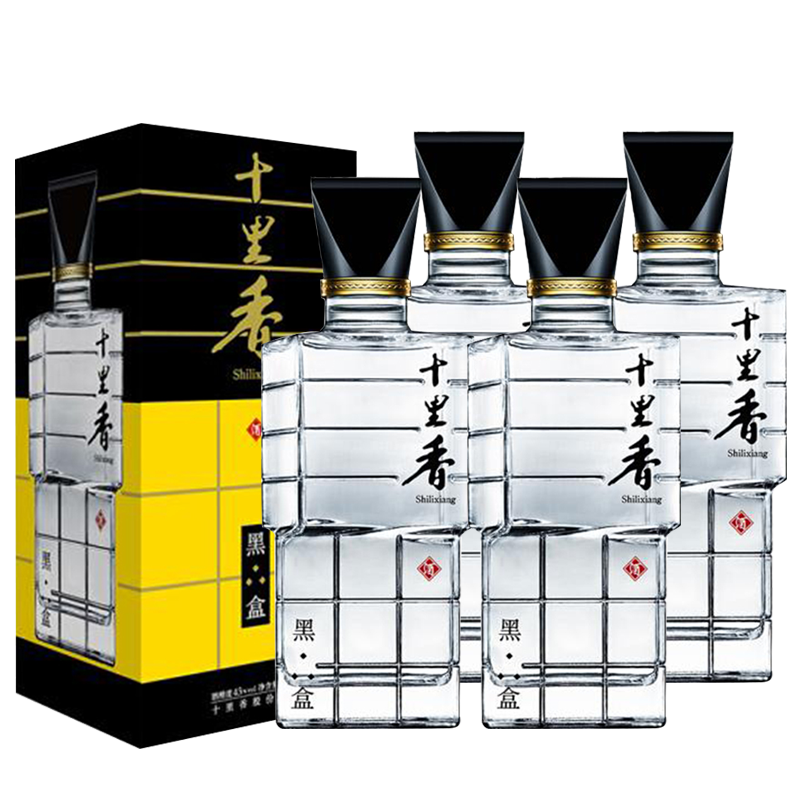 十里香 新黑盒浓香型52度粮食白酒礼盒装500ml*4瓶礼盒装送礼袋,酒类,白酒/调香白酒,淘宝优惠券,粉丝福利购,淘宝优惠卷