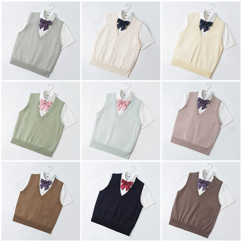 校供感jk马甲背心毛衣套头