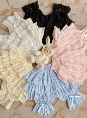 小个子南瓜裤jk打底裤安全裤女防走光洛丽塔日系外穿蕾丝灯笼短裤