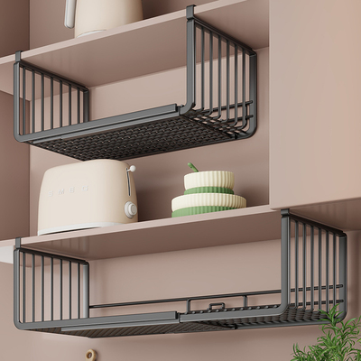 厨房置物架可伸缩橱柜下挂挂篮