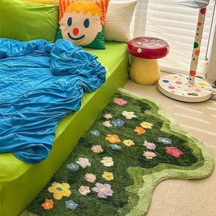 异型客厅地毯卧室床边沙发海浪形仿毯子轻奢复古稀奇地毯定制