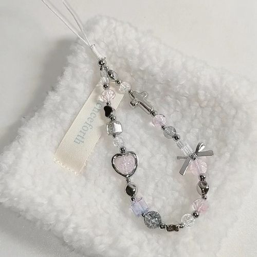 原创冷淡风Y2K串珠手机链ccd挂绳少女高颜值相机防丢绳钥匙扣定制