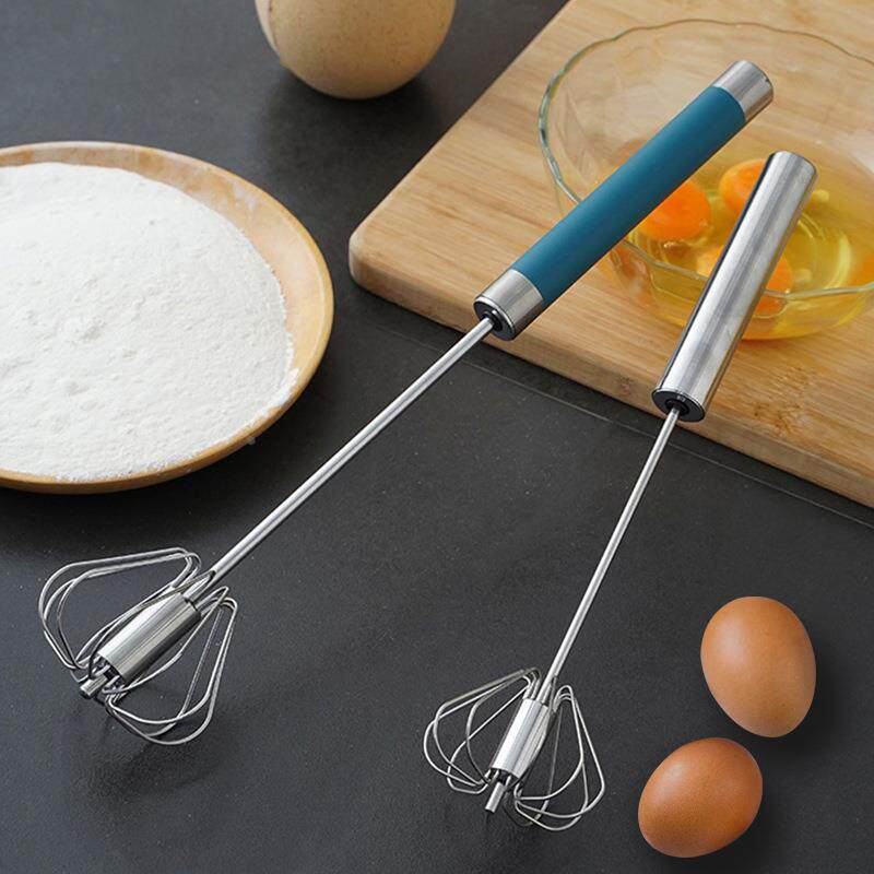 不锈钢半自动打蛋器 家用手动按压式旋转搅蛋器 鸡蛋奶油搅拌棒