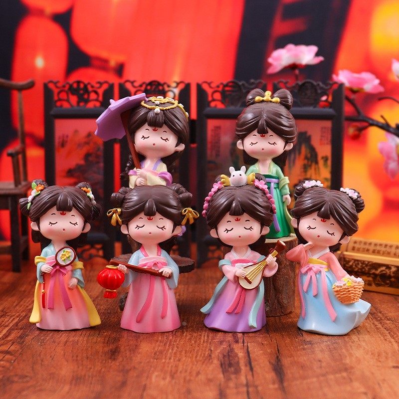 国潮花落未央摆件中式居家书桌客厅装饰节日礼物直销定制