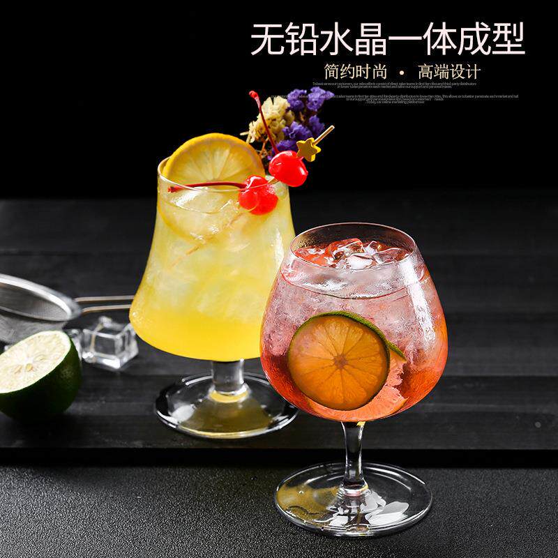 果汁杯特饮杯白兰地杯透明矮脚杯红酒杯洋酒杯酒吧鸡尾酒杯