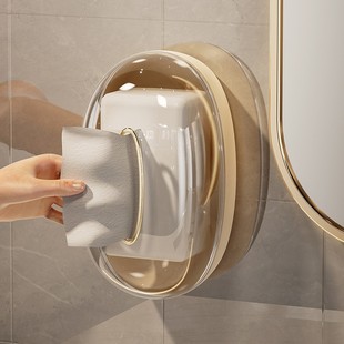 纸巾盒厨房免打孔纸巾餐巾纸盒子卫生间面巾纸收纳盒轻奢风抽定制