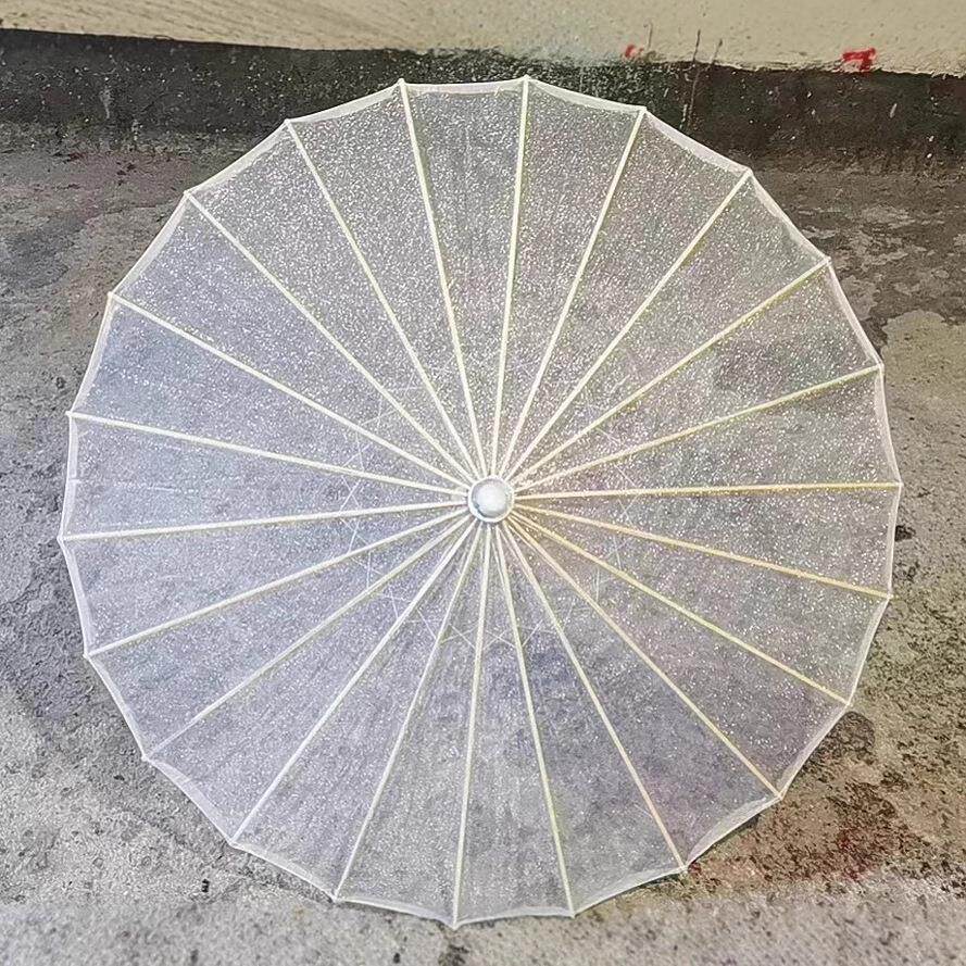 绢伞透明丝绢伞跳舞舞蹈伞工艺演出道具油纸伞装饰伞古典花