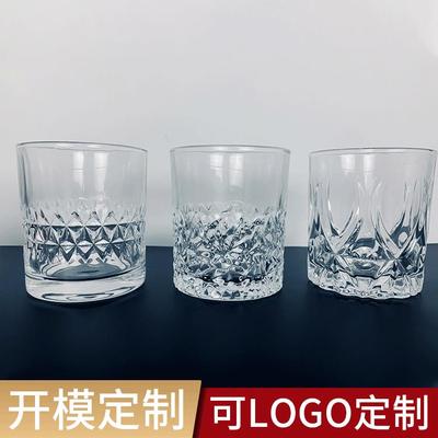 雕刻浮雕钻石加厚威士忌水晶玻璃酒杯洋酒杯创意古典鸡尾酒水杯