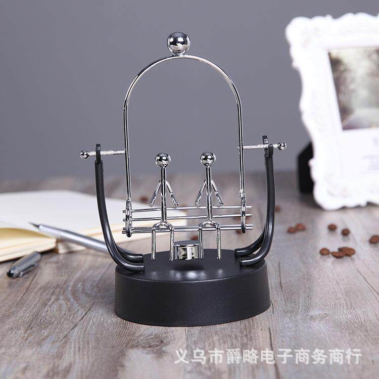 情侣荡秋千金属永动仪摇摆器 科学实验牛顿摆件 科教模型礼物