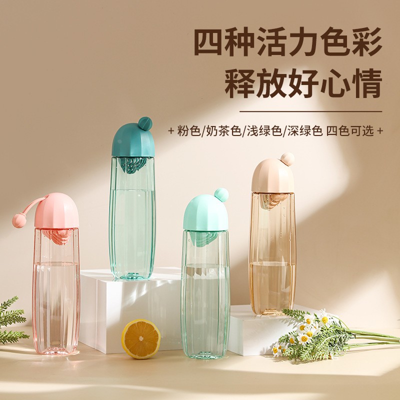 仙人掌水杯泡茶杯可冲泡果干茶叶饮水杯带冰山滤网塑料杯新款定制