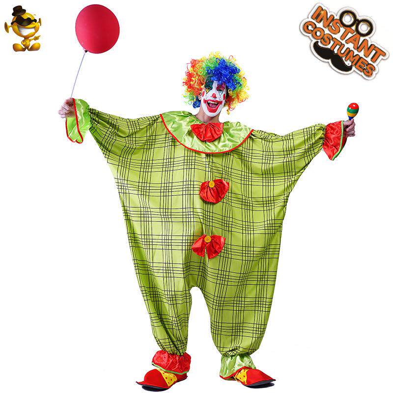成人万圣节小丑扮演服  狂欢节大口袋欢乐派对小丑情侣cosplay衣