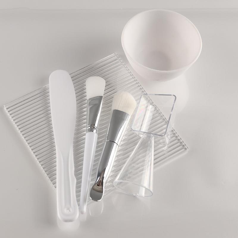 DIY面膜碗和刷子套装软胶5件套硅胶家用自制调膜碗水疗工具定制