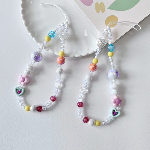 手机链条diy腕带挂链链条小清新ccd挂绳手链手腕式透明通用手定制