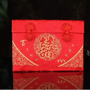 结婚布艺聘礼彩5W9万元大红包礼金袋新人敬茶改口利是封商务定制