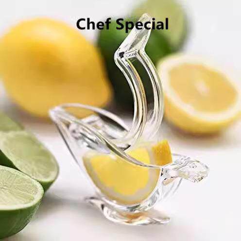 亚克力柠檬压汁器 手动透明小水果榨汁机 便携式手动柠檬夹榨汁机