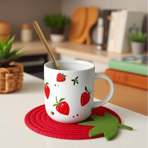 隔热垫可爱的草莓菠萝贝贝南瓜造型隔热垫盘垫杯垫