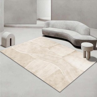 现代简约客厅地毯2025年新款卧室床边书房办公区域毯间布置定制