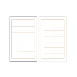 徽韵天宣阁宣纸书法作品方格子带落款20 28 40 56格子四尺三开对开半生熟宣纸书法专用纸毛笔字考级纸100张
