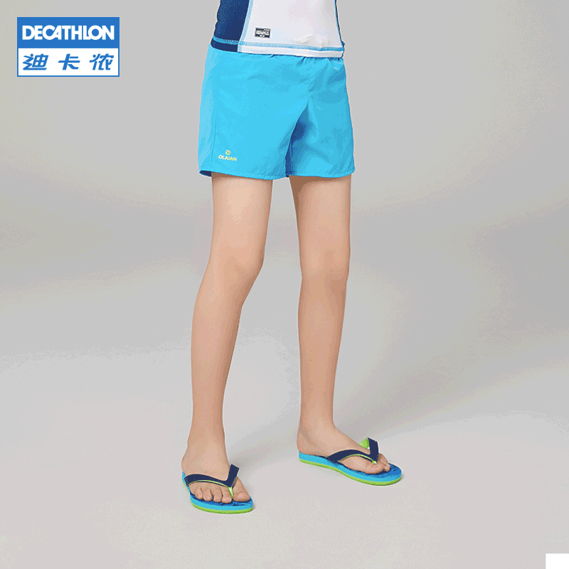 迪卡侬儿童短裤沙滩裤宝宝泳裤男沙滩短裤户外游泳度假速干kidk