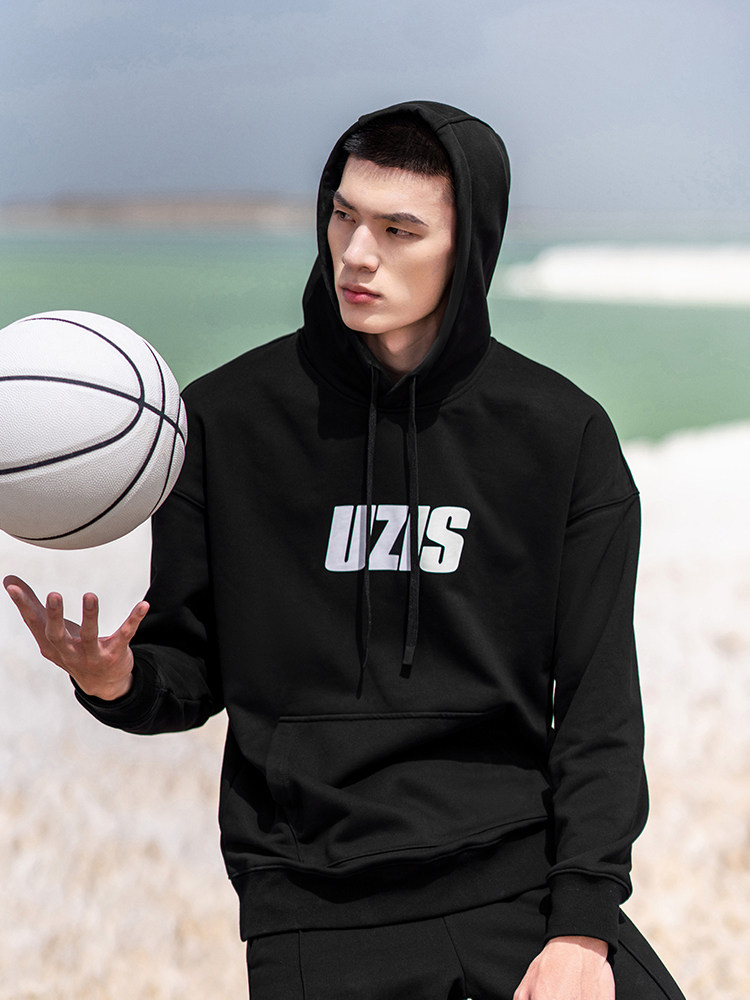 99% ASPIRANTS UZIS 헤비급 스포츠 스웨트 남성용 농구 풀오버 루즈 캐주얼 아메리칸 까마귀 오블 리크 라벨