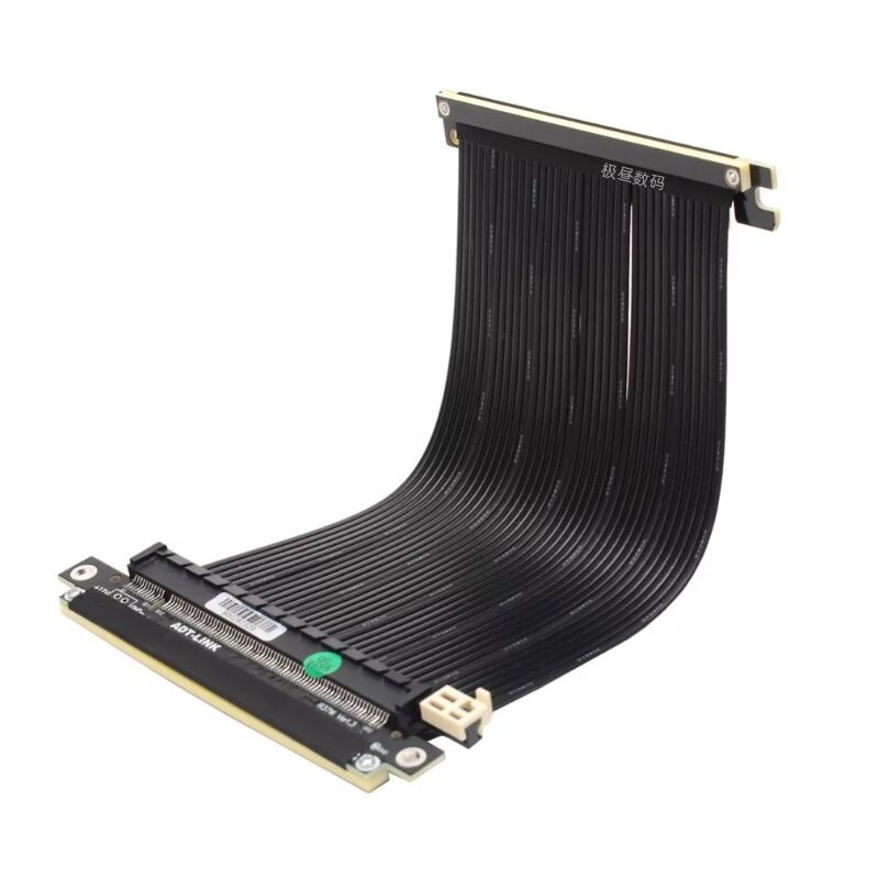 ADT GRAPHICS CARD EXTENSION LINE PCIE4.0X16 DUAL REVERSE FULL-SPEED STABLE COMPATIBLE ITX SMALL CHASSIS VERTICAL GRAPHICS CARD