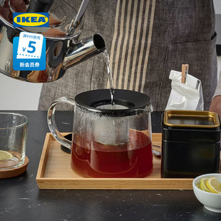 IKEA宜家RIKLIG利克里希玻璃泡茶壶玻璃家用茶壶大容量玻璃茶具
