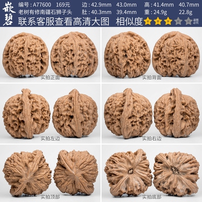 文玩核桃南疆石狮子头一物一图