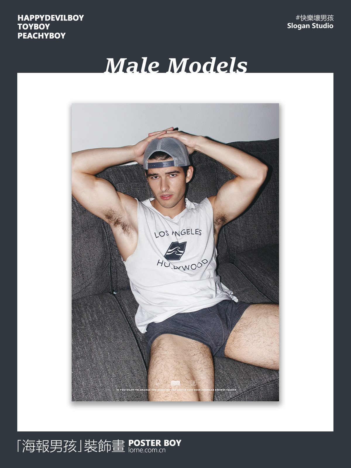 男模darrelljones海报/自制性感男模装饰画/海报男孩posterboy