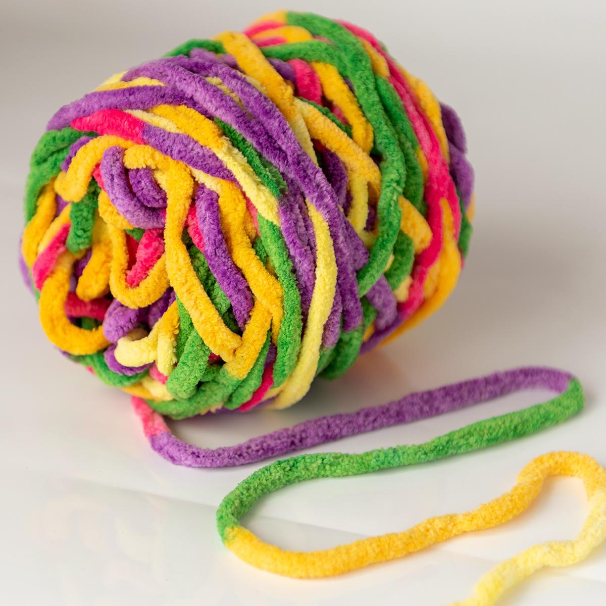 冰条线单股粗毛线团棒针线手工编织包包围巾diy材料包厂家批爆款