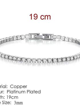 跨境爆款3mm单排钻手链女百搭小众设计感ins风基础款简约轻奢爆款