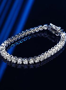 格尔诗高碳钻手链女士简约纯银ins小众设计超闪满钻锆石奢华爆款