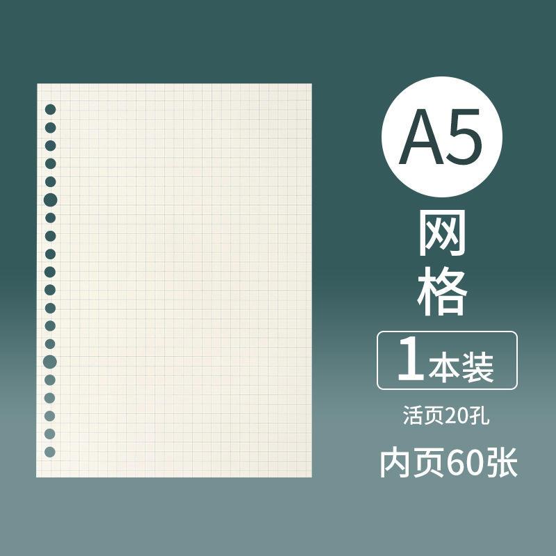 活页本替换替芯纸20孔记事手账b5空白笔记本26孔a5横线内页纸爆款