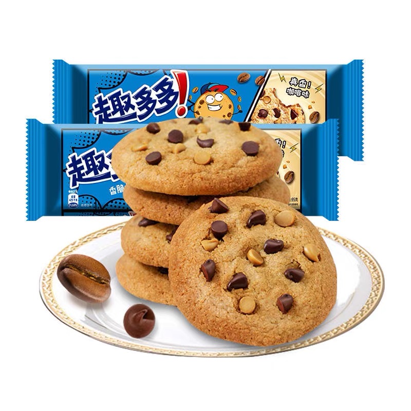 趣多多巧克力味曲奇饼干王子大块