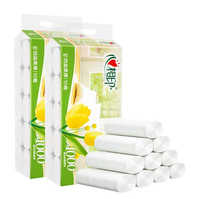 心相印LR110无芯卷纸柔厚4层100g/卷卫生纸家用厕纸10卷*提