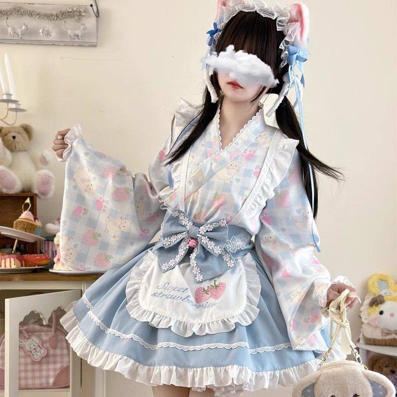 韩菇凉原创洛丽塔和风女仆洋装