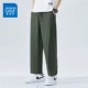 [Прямые штаны] Jun Green #ZS Solid Color