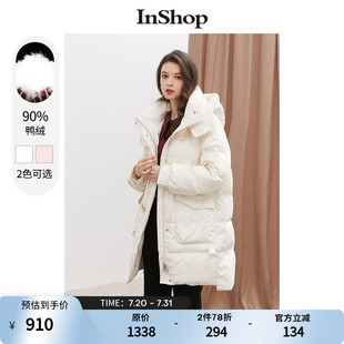 多巴胺泡芙羽绒服女甜美少女感配色外套 商场同款 INSHOP新款